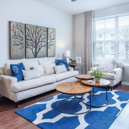 Living Room Living room with large windows and ample natural lighting at Pavilion at Lake